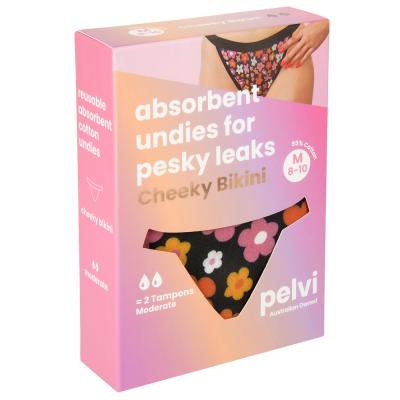 Pelvi Leakproof Underwear Cheeky Bikini Floral M